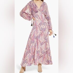 Free People Mirage Long Sleeve Maxi Dress. Size 2.